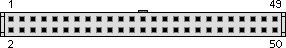 50 pin IDC female connector layout